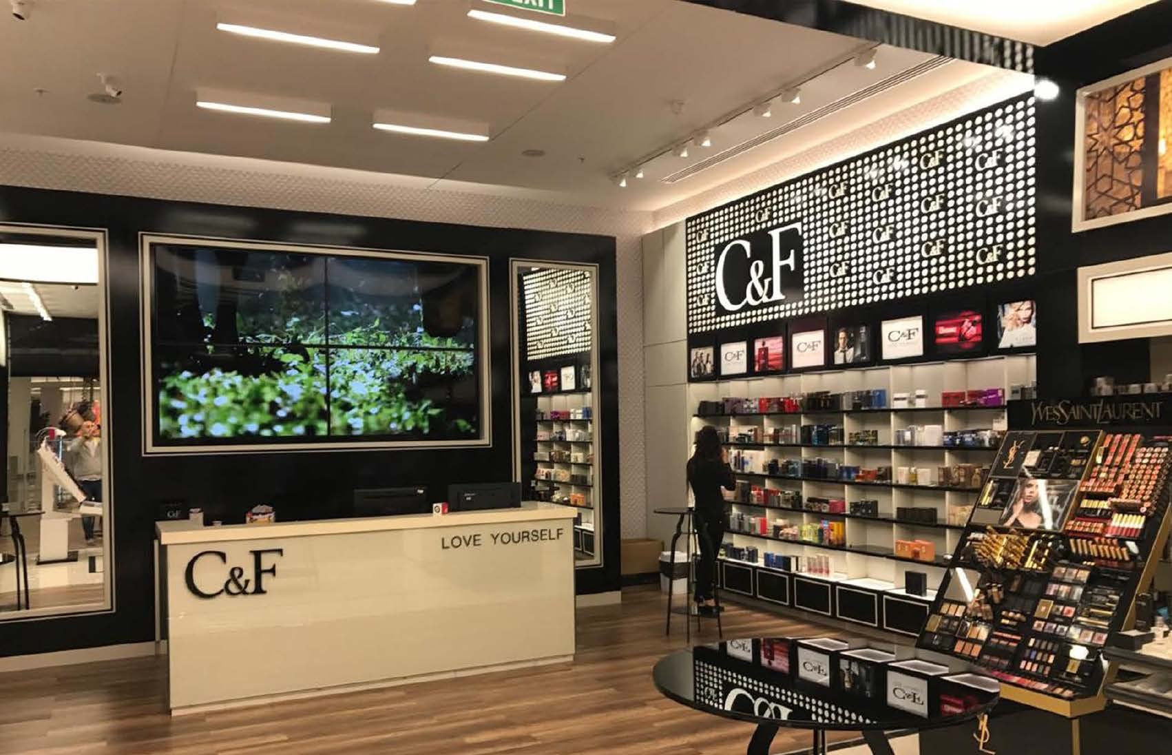 C&F Family Mall storefront, Dohuk — glass and aluminum shopfront by MCC