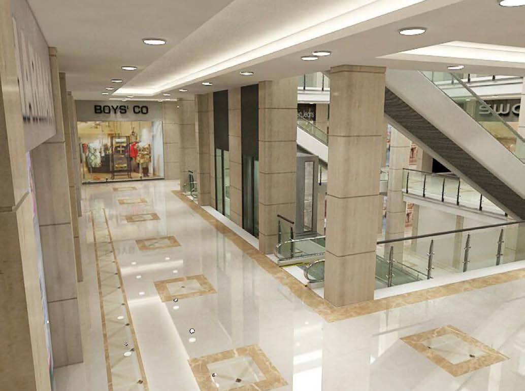 City Mall Basra interior design render, an example of MCC contracting and coordination work